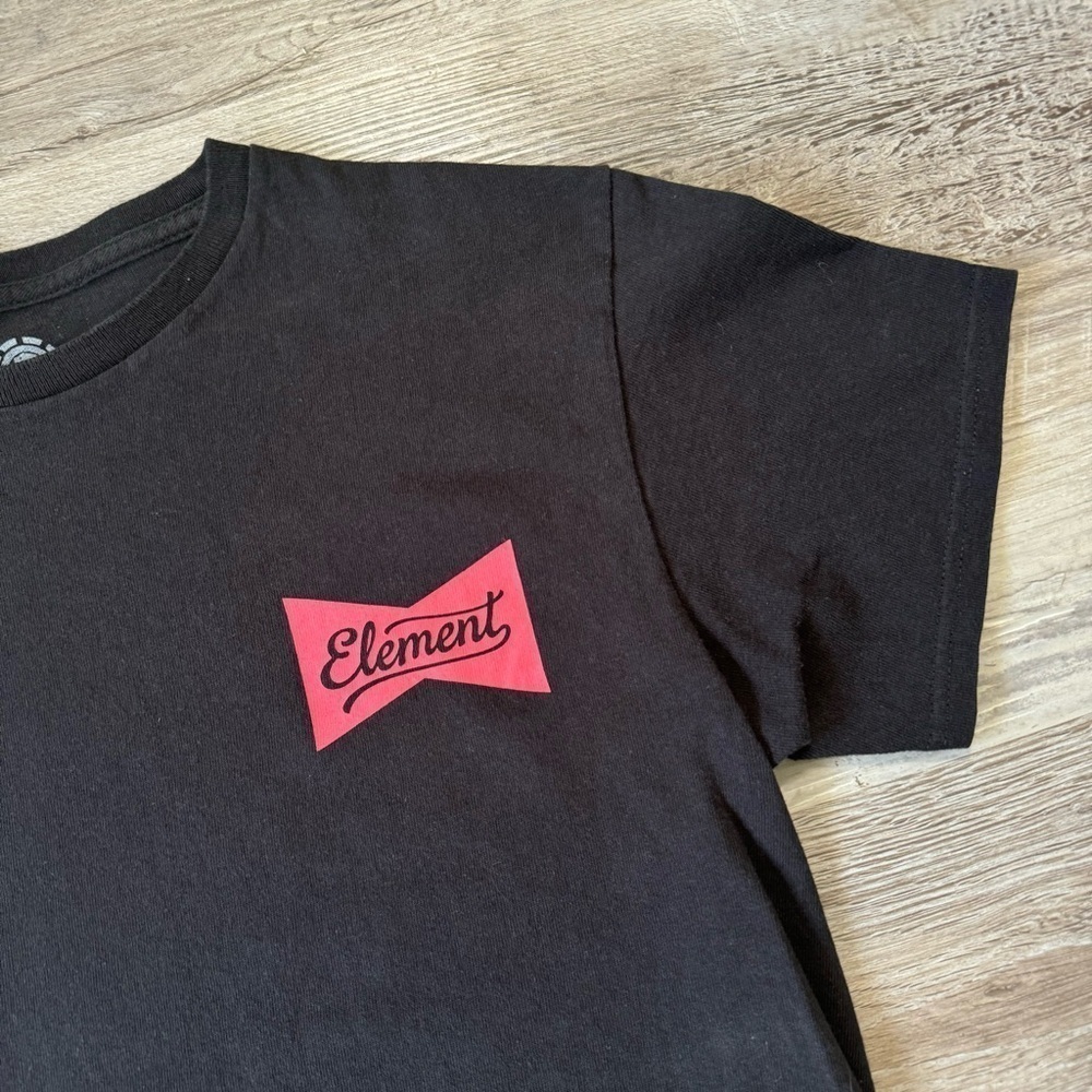 Element black and red skate t shirt Budweiser graphic style men’s S 17x26 - Picture 2 of 5